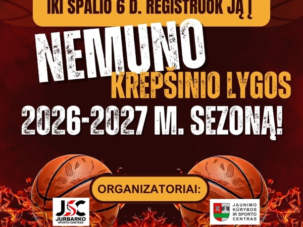 Kviečiame registruotis į „Nemuno“ krepšinio lygos naują sezoną